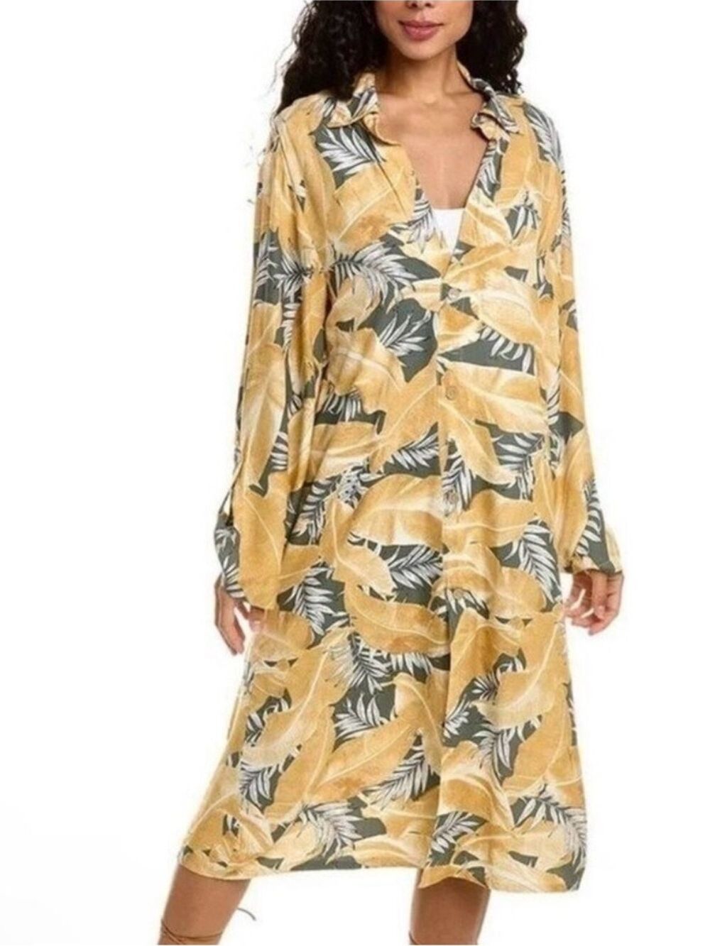 AK Anna Kay Miami Dress Women's Medium Tropical Floral Silky France Couture